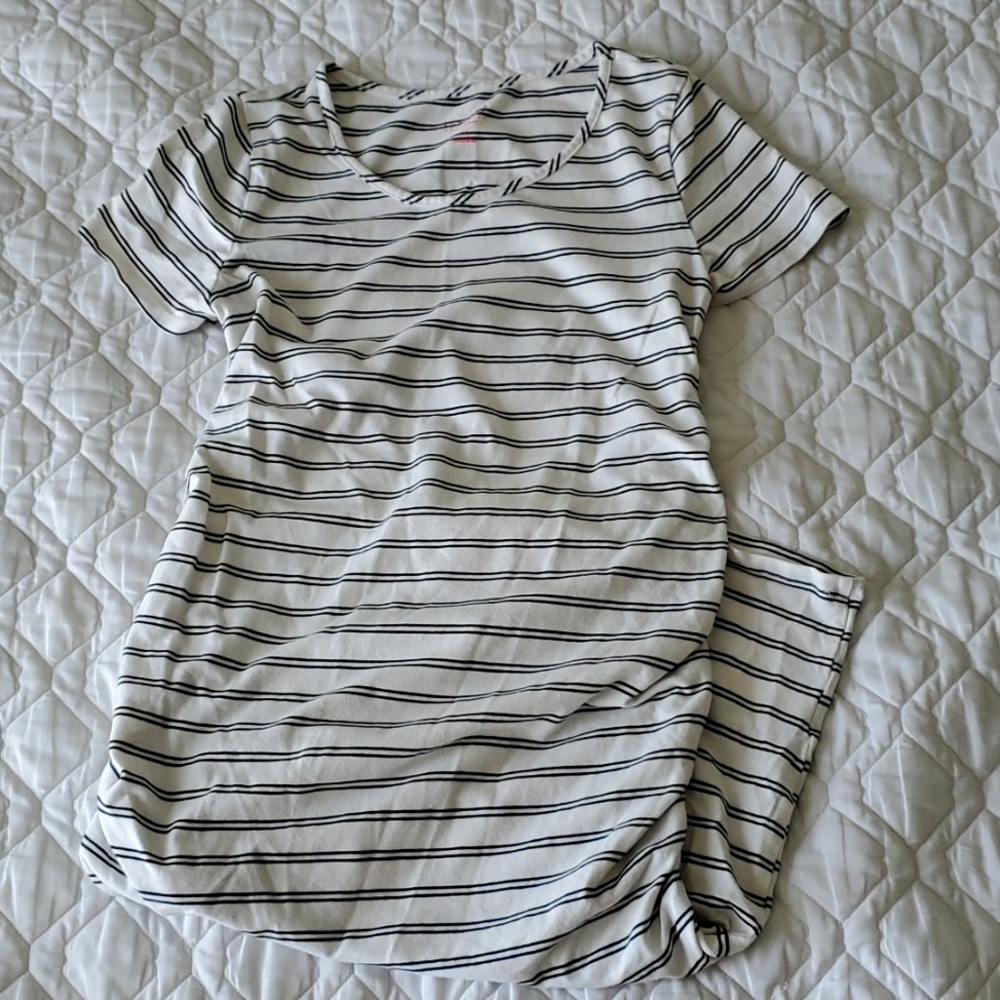 Isabel Maternity Striped Tshirt Dress Size XS